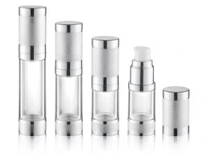 Bočica sa zračnom pumpom od 30 ml s mat srebrnom aluminijskom čašom